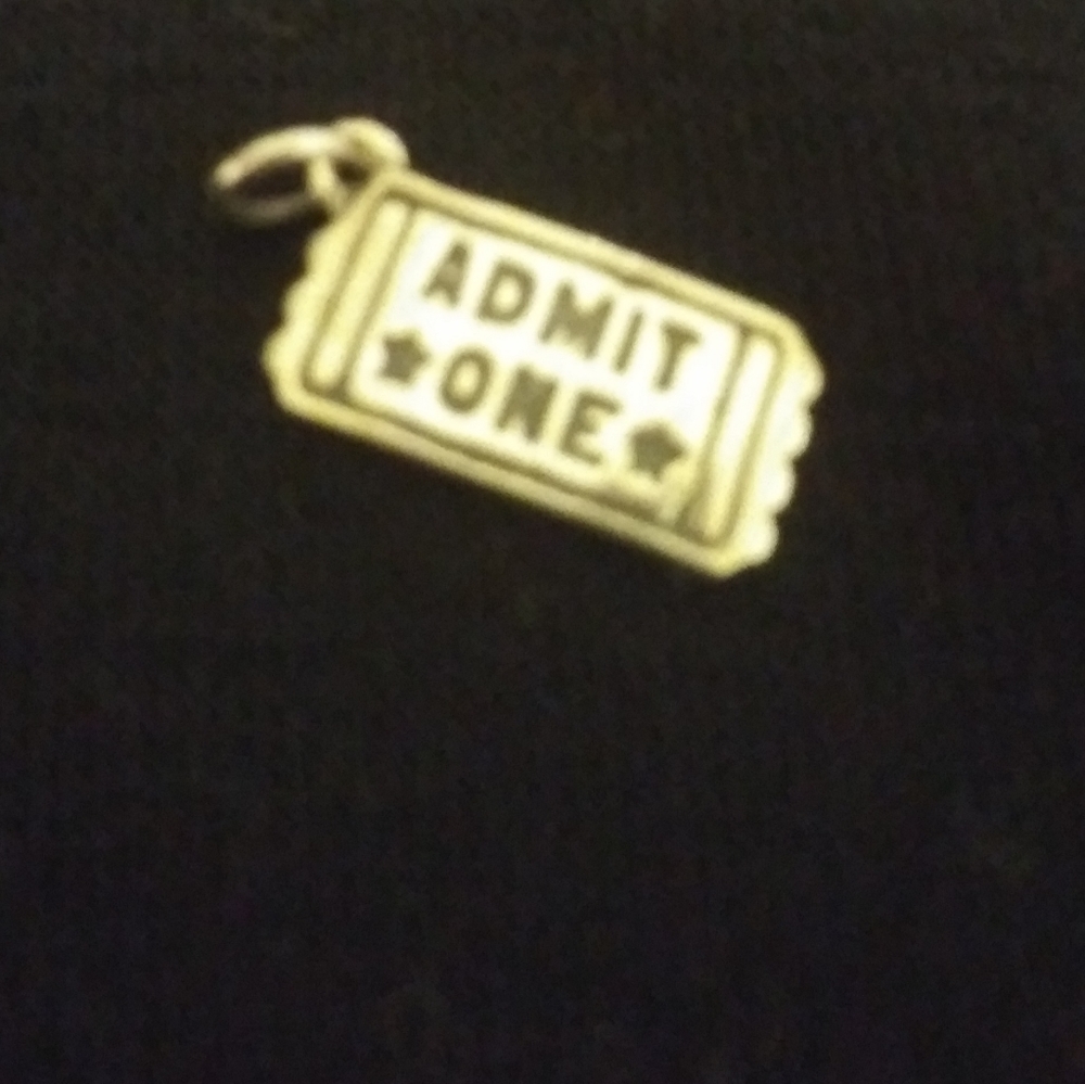 Admit one ticket charm